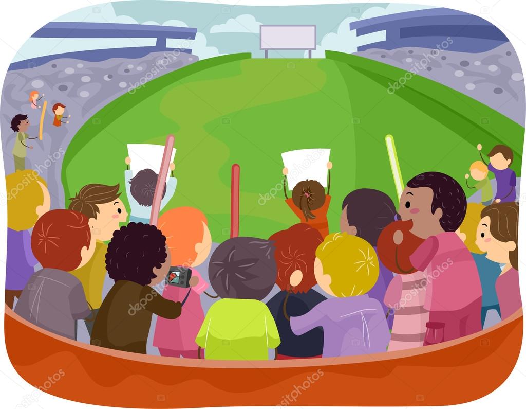Stadium with Sports Fans Stock Photo by ©lenmdp 58948387