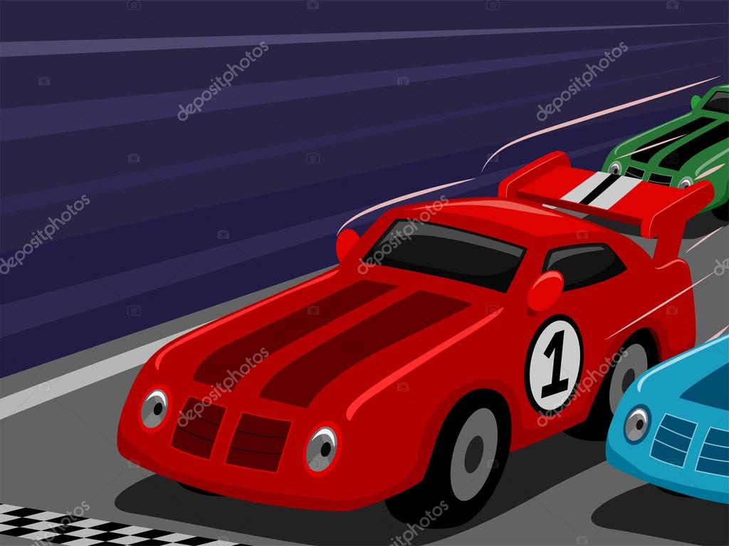 Corrida de carro em uma pista de corrida Ilustração de ©lenmdp #58948599, image size:1024x768