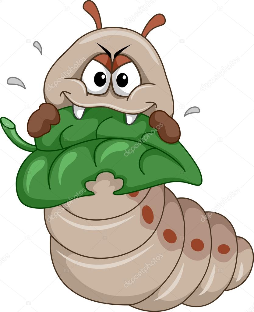 Munching Caterpillar Mascot Stock Illustration by ©lenmdp #58949045