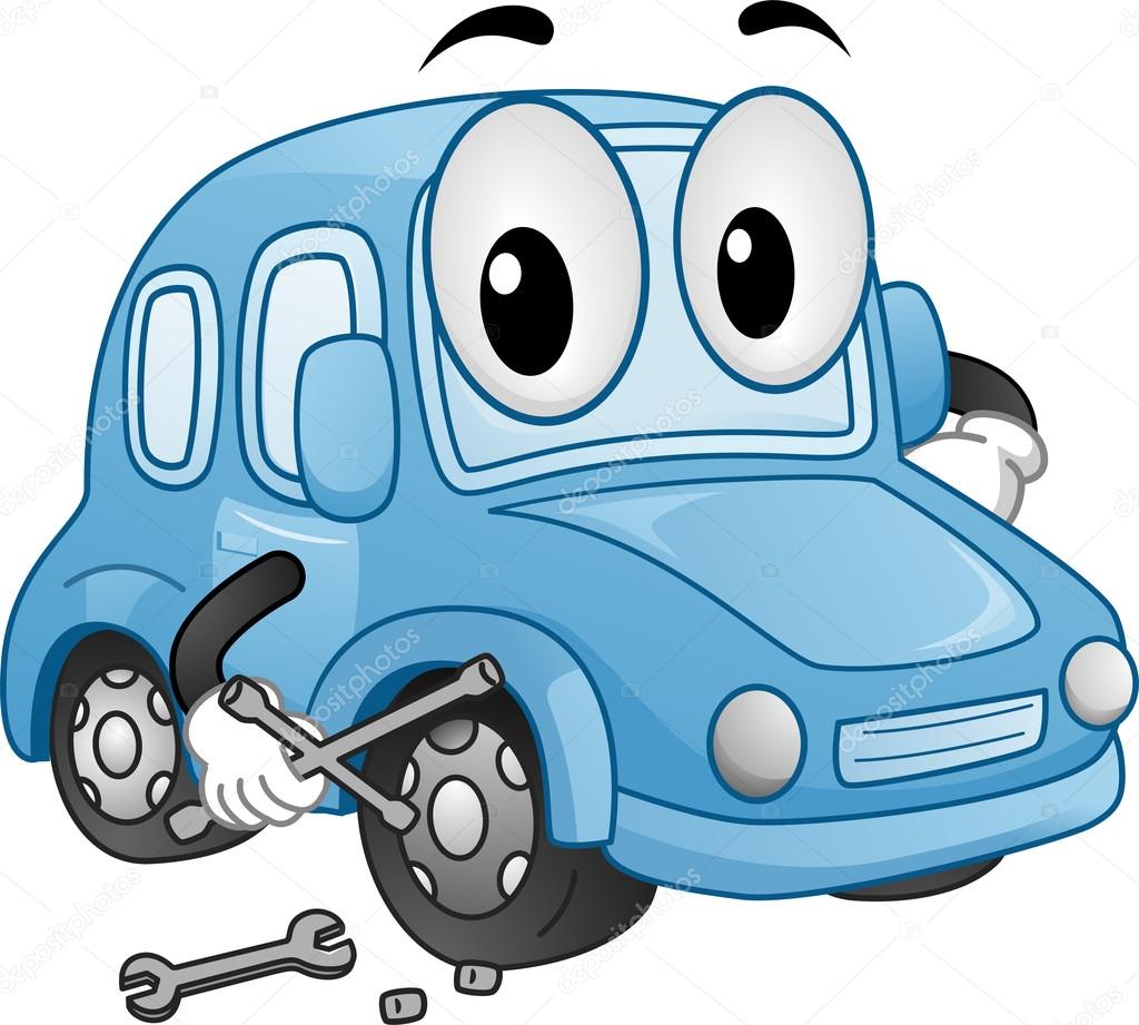 Mascotte de Voiture avec une Clé — Illustration de stock par ©lenmdp 58949305