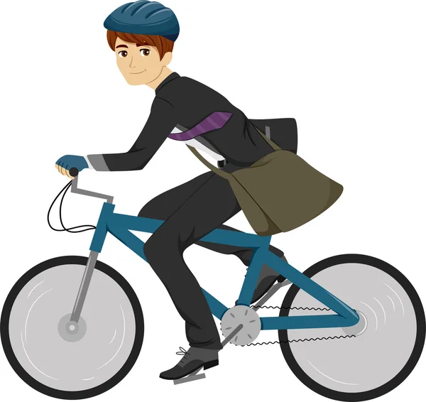 Man Riding a Bicycle — Stock Photo, Image