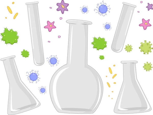 Aparelhos de laboratório e bactérias — Fotografia de Stock