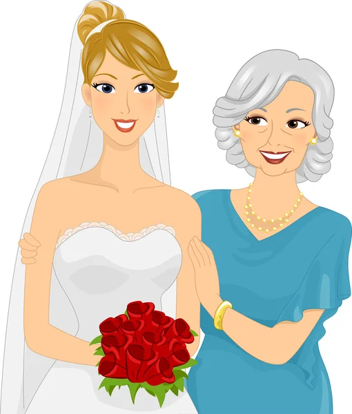 Young Bride and Her Mother — Stock Photo, Image