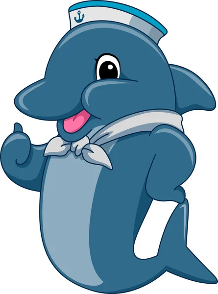 Dolphin sjöman maskot — Stockfoto