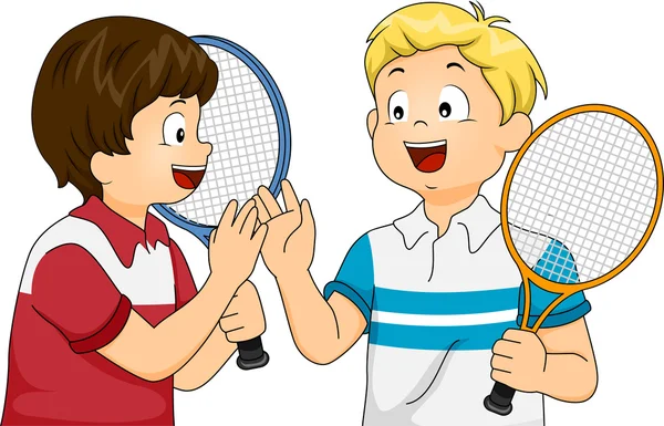 Теннисные мальчики Лона — стоковое фото