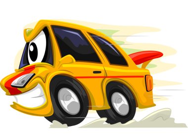 Maskot yarış araba