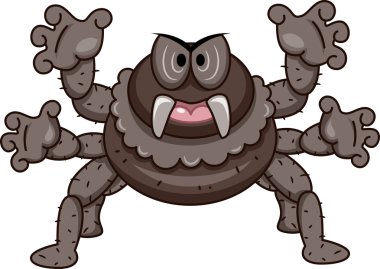 Örümcek onun Tentacles ile yaygın