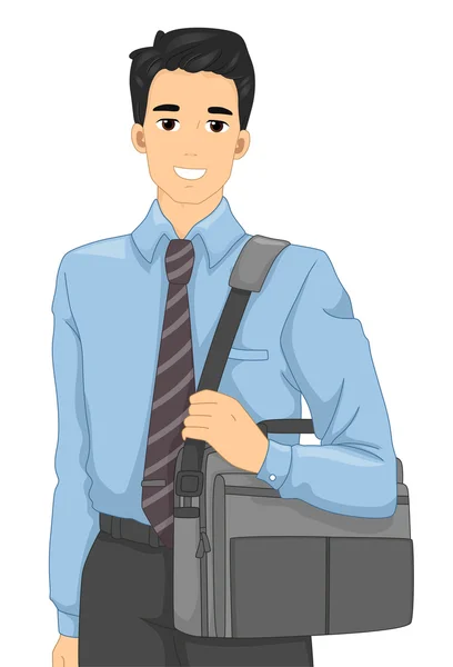 Man Carrying Laptop Bag — Stock Photo, Image