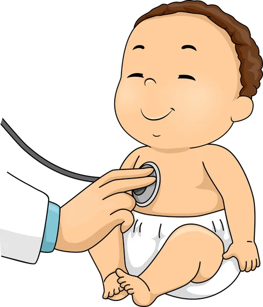 Bambino ragazzo avendo medico check up — Foto Stock