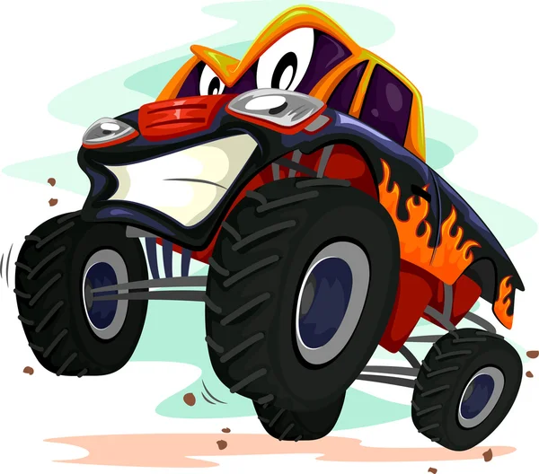 Monster Truck Revving Furiously — Stok Foto