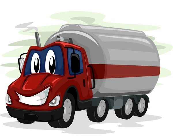 Oil Truck lampeggiante ampio sorriso — Foto Stock