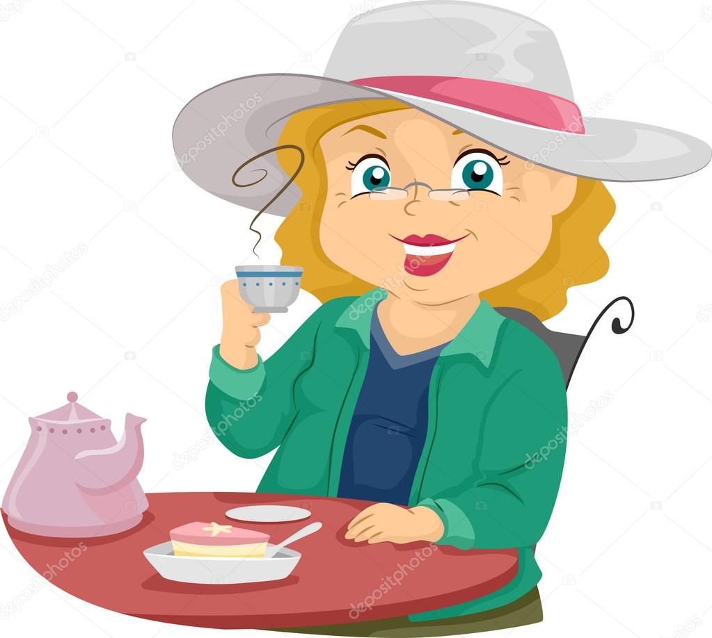 Senior Woman Drinking Tea