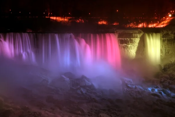 Regenboog Light - Niagara Falls — Stockfoto