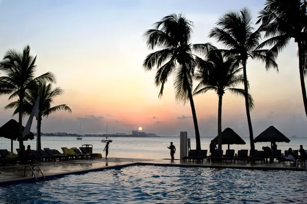 Канкун Мексика захід сонця — стокове фото