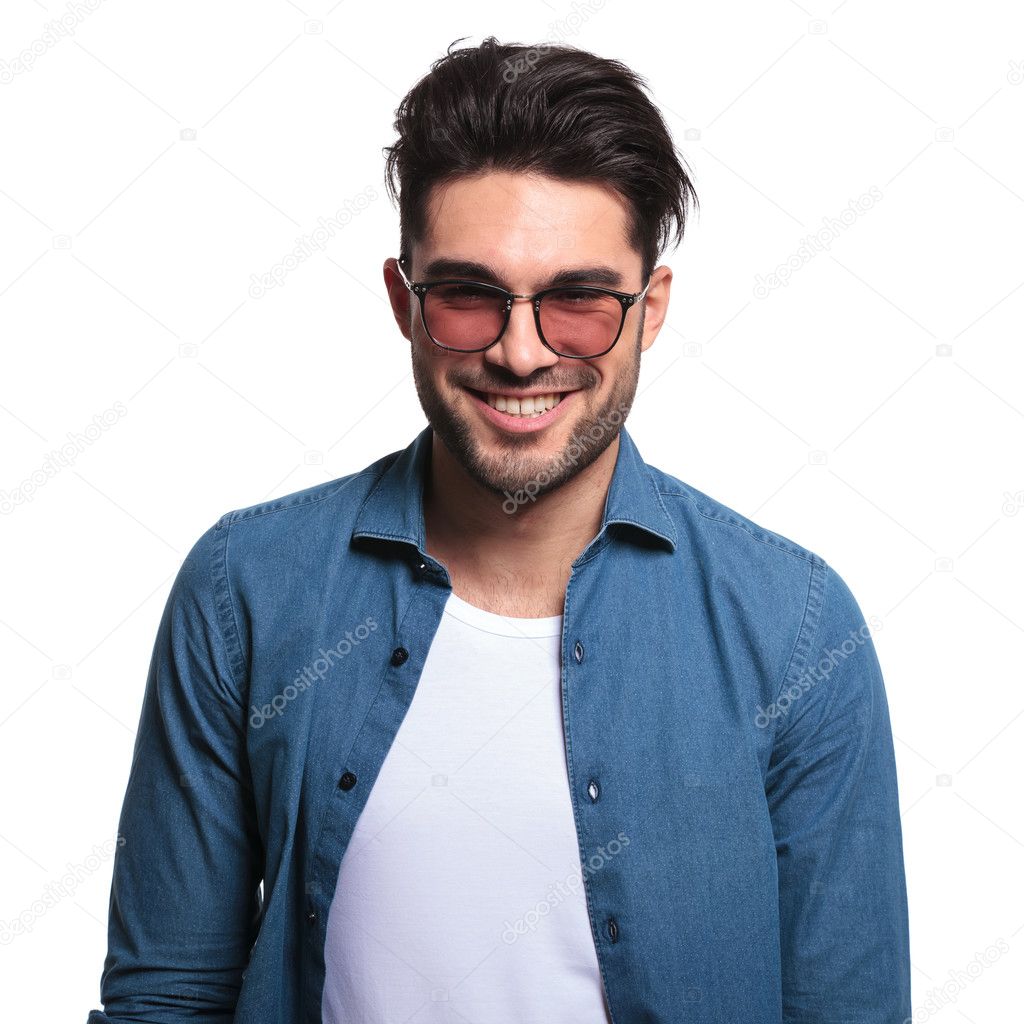 young casual man smiling for the camera