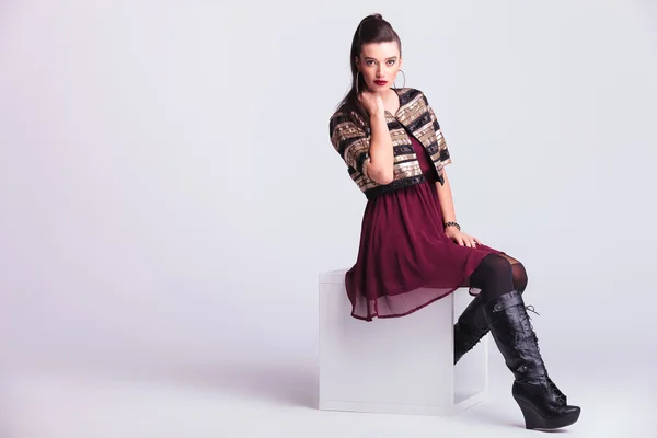 Studio shot of a fashion woman — Stock Photo, Image