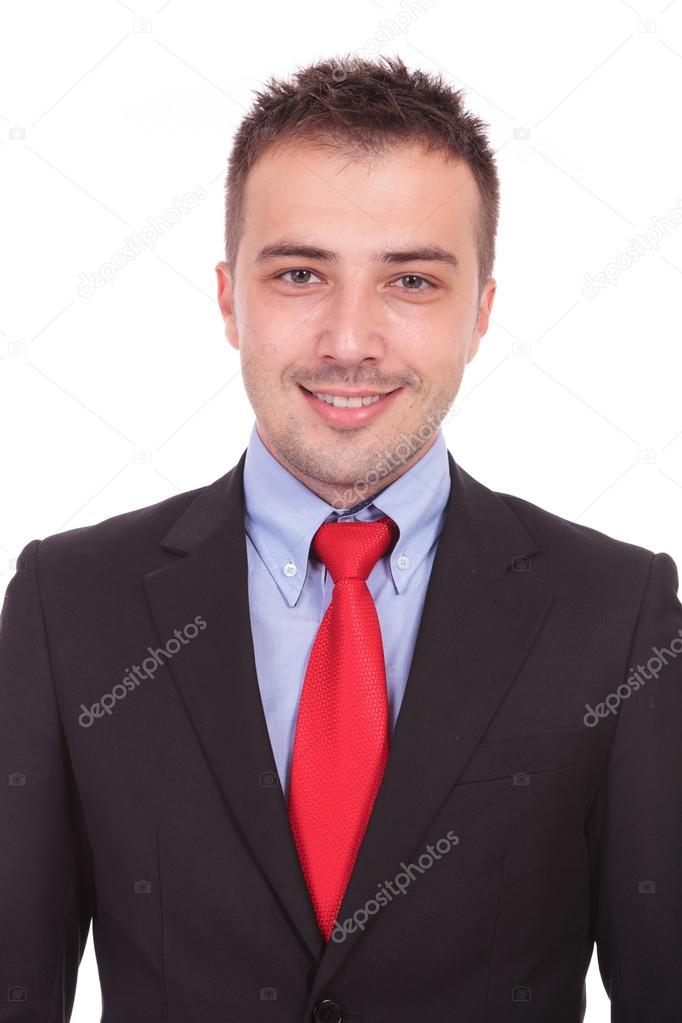 Close up picture of a handsome young business man