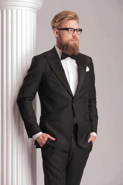 Elegant young man wearing a tuxedo — Stock Photo, Image