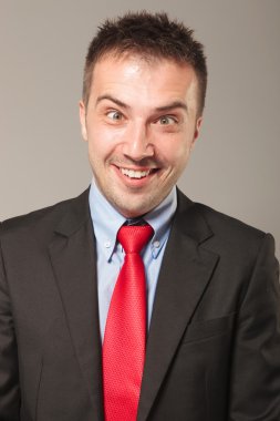 Komik surat genç iş adamı