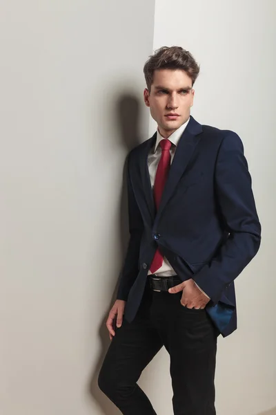 Side view of a young business man — Stock Photo, Image