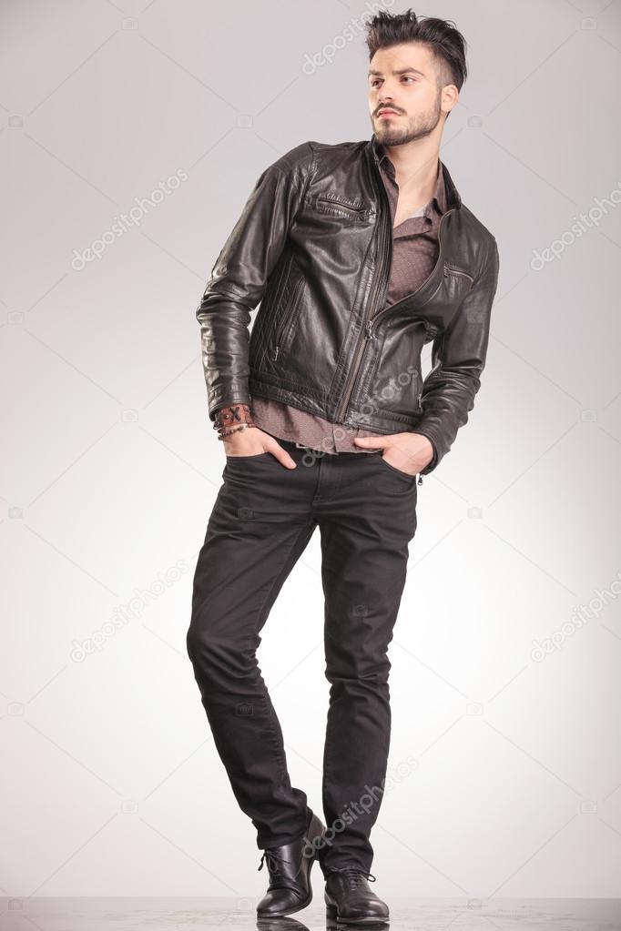 young casual fashion man standing