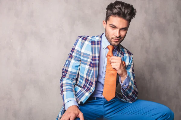 Attractive business man sitting — Stock Photo, Image