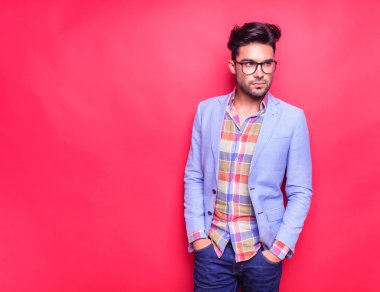 Pensive fashion man looking away