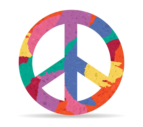 Peace drawn painted icon vector — Stock Vector