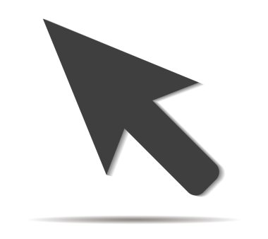 imleç çift gölge simge vektör