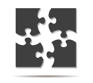 dört adet gölge simge vektör Çift