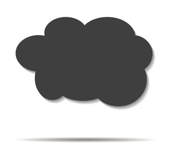 Wolke doppelter Schatten Icon Vektor — Stockvektor