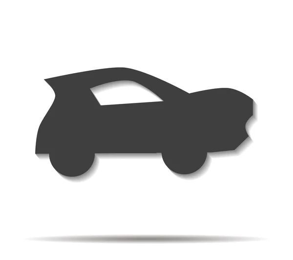 Bilen dubbel skugga ikonen vektor — Stock vektor