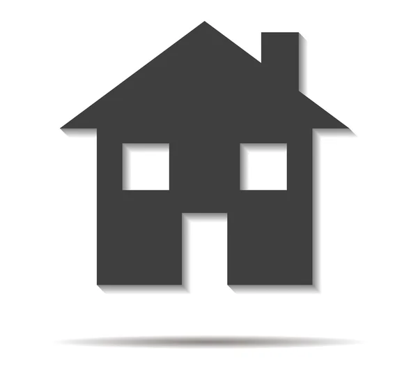 Vetor de ícone de sombra dupla casa —  Vetores de Stock