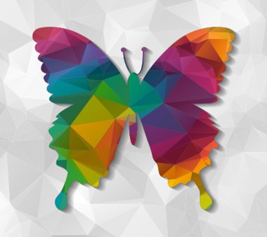 Kelebek uçmak düşük Poli