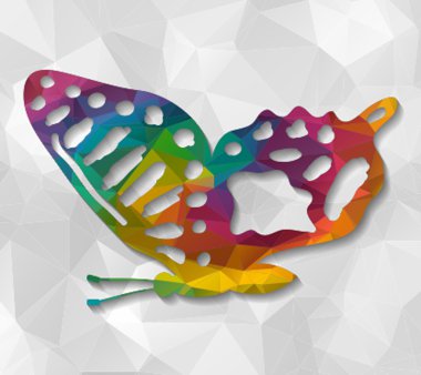 Güzellik kelebek düşük Poli