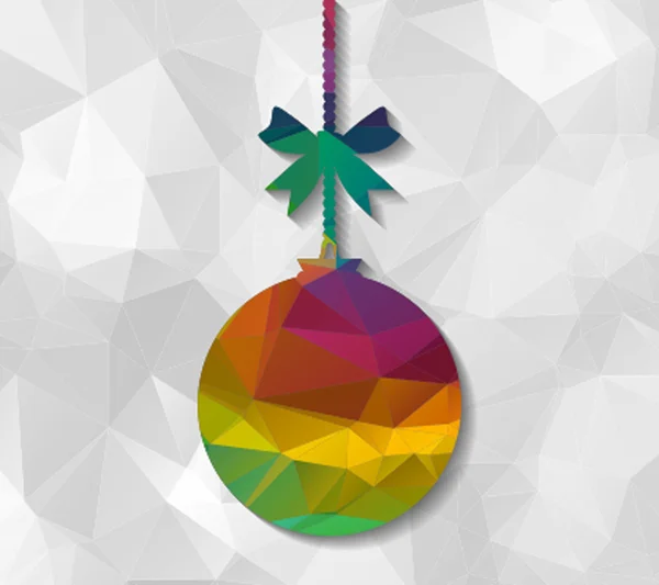 Weihnachtskugel low poly — Stockvektor