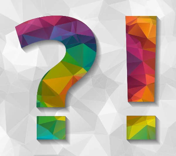 sorgulama ve ünlem düşük Poli