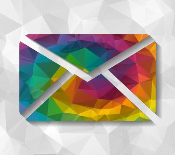 Mail bas poly — Image vectorielle