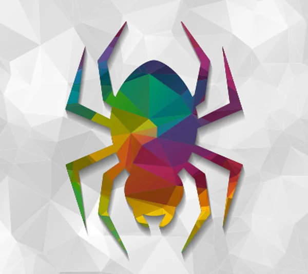 Spider low poly — Stock Vector