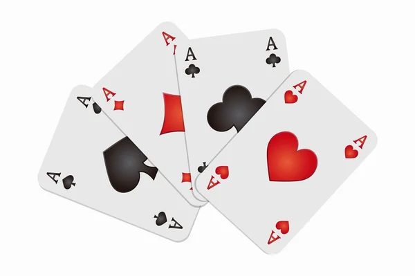 Background poker aces — Stock Vector
