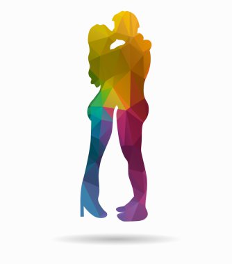 öpüşme çift Poli simgesi