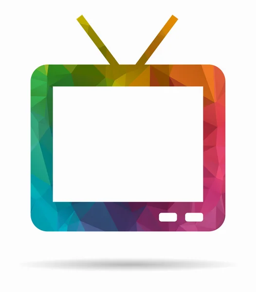 Tv poly icône — Image vectorielle