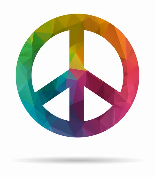 Peace poly icon — Stock Vector