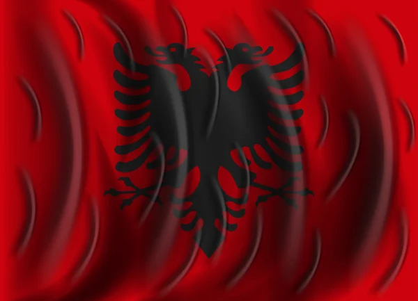 Vlajka Albánie vítr — Stockový vektor