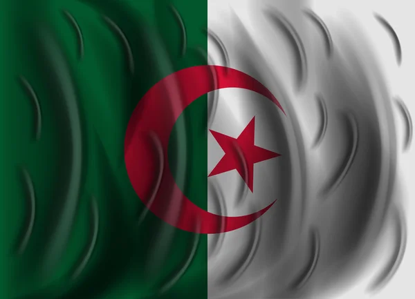 Bandera de algeria viento — Archivo Imágenes Vectoriales