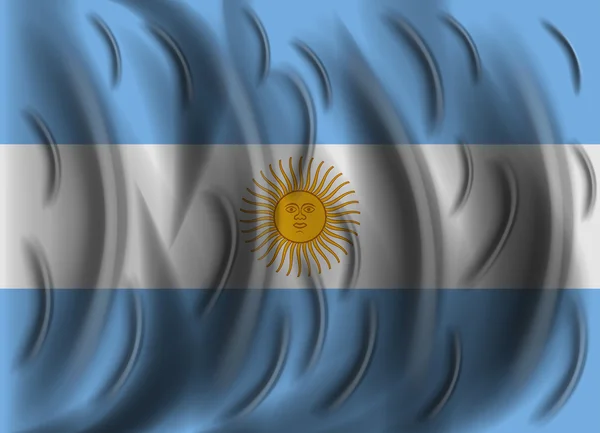 Bandera de viento argentina — Vector de stock