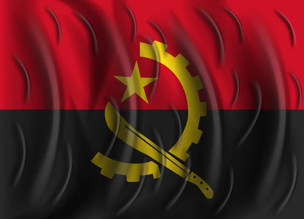 Flaga Angoli wiatr — Wektor stockowy