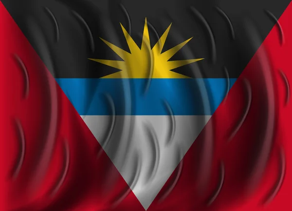 Vlag van Antigua en barbuda wind — Stockvector