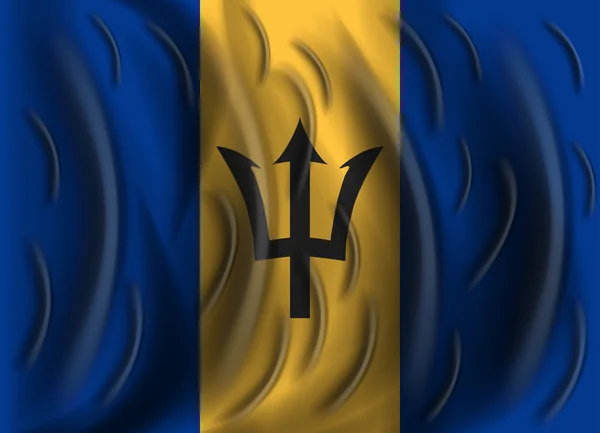 Flaga Barbadosu wiatr — Wektor stockowy