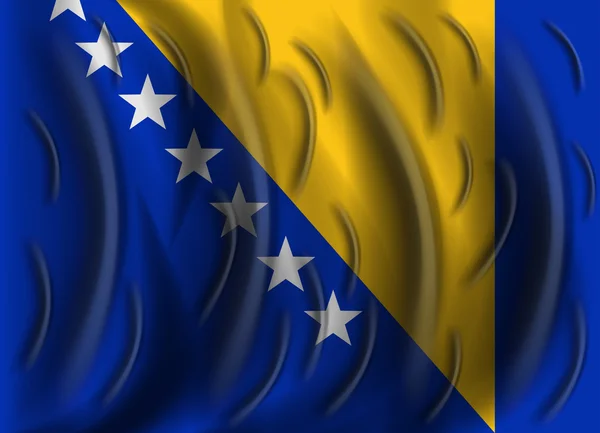 Bosnia y la bandera del viento de Herzegovina — Archivo Imágenes Vectoriales